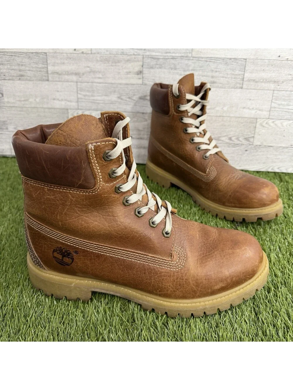 Timberland 6 Inch Premium Primaloft Brown Mens Boot Waterproof Combat Size 8.5 M